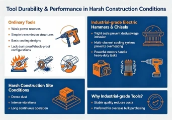 Under the harsh conditions of construction sites, how can ordinary tools last long and perform well