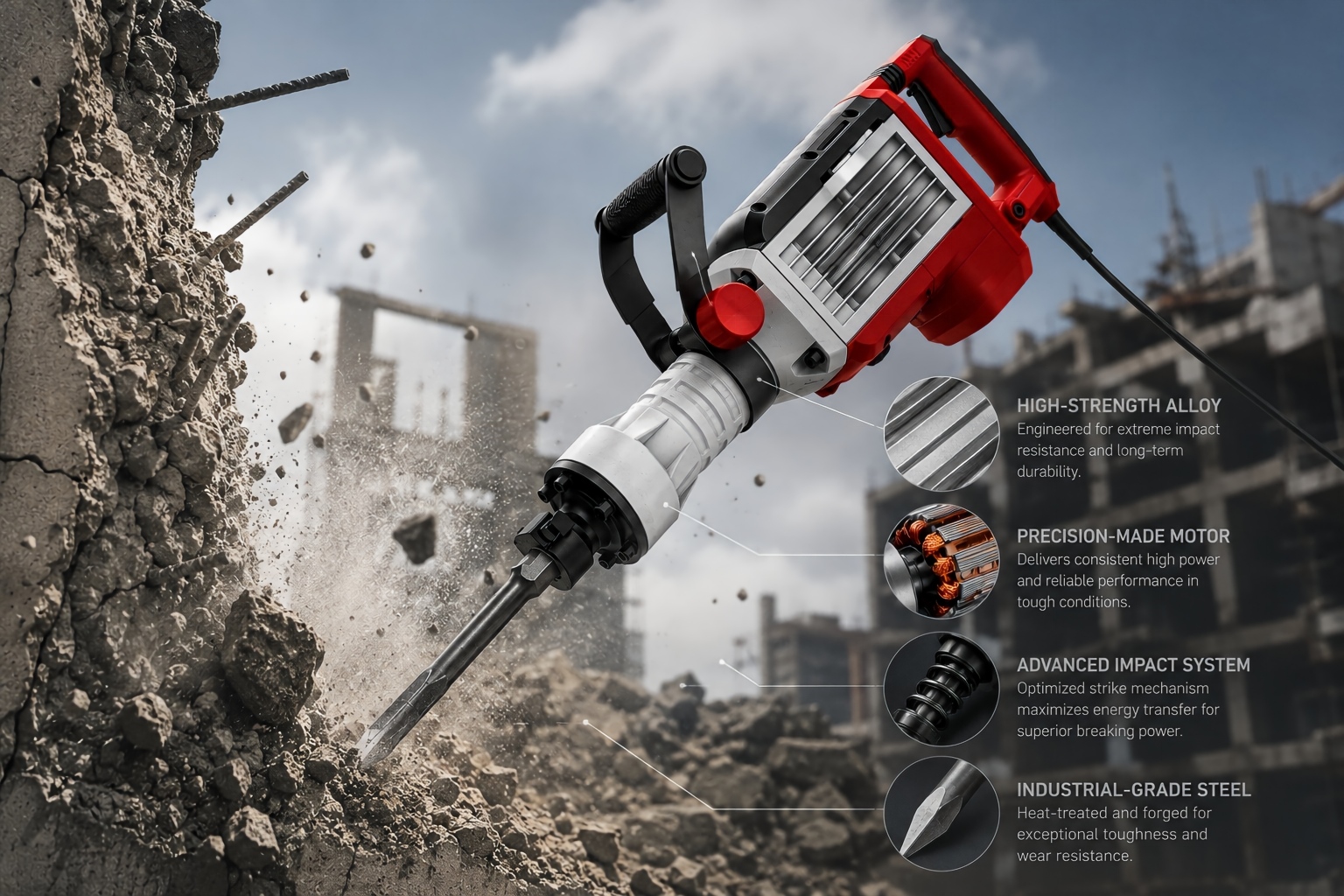 Agility Meets Impact: Elevating Efficiency with Medium Electric Chipping Hammers